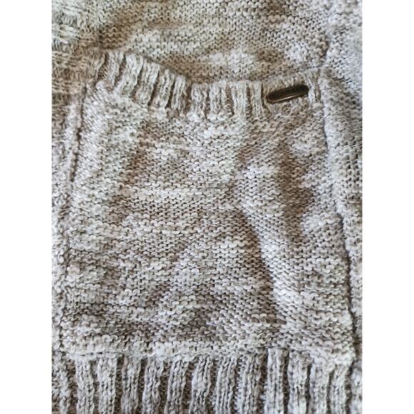Element Gray White Open Front Knit Cardigan Sweater Size Small - Picture 5 of 6